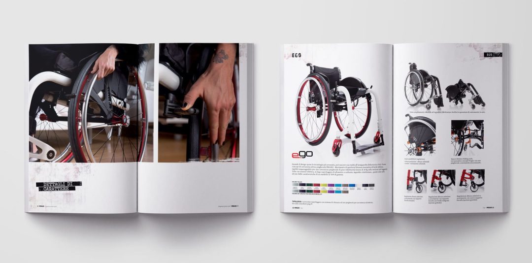Un mock-up del catalogo realizzato per l'azienda Progeo